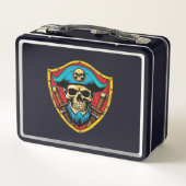 Pirate Captain Metal Lunch Box (Rückseite)