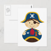 Pirate Captain Postcard Postkarte (Vorne/Hinten)