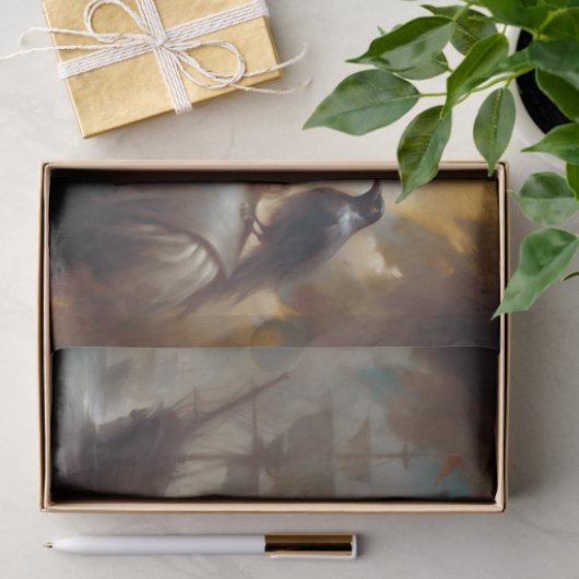 Pirate Captain Raven Decoupage Seidenpapier (Geschenk)