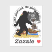 Pirate Captain Sasquatch Aufkleber (Blatt)