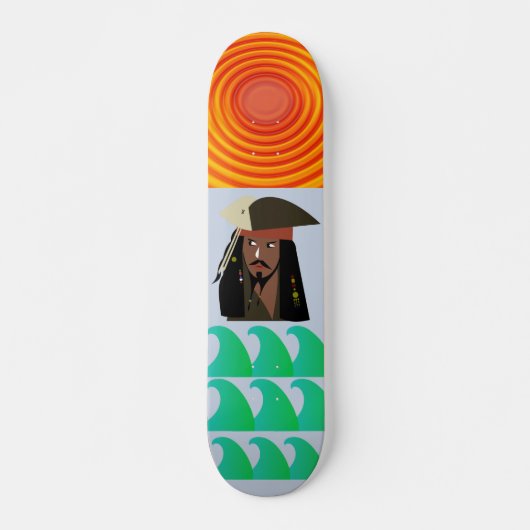 PIRATE CAPTAIN Skateboard, 7¾ Zoll Deck Skateboard (Vorne)