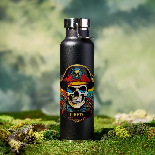 Pirate Captain Water Bottle Trinkflasche (Außenbereich)