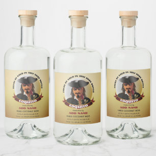 Pirate Caribbean Rum Alkoholflaschenetikett
