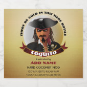 Pirate Caribbean Rum Alkoholflaschenetikett (Einzelnes Label)