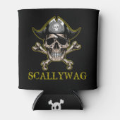 PIRATE CARRIBEAN SKULL Crossbones Scallywag Can Dosenkühler (Vorderseite)