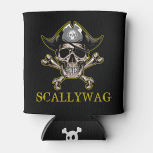 PIRATE CARRIBEAN SKULL Crossbones Scallywag Can Dosenkühler
