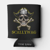 PIRATE CARRIBEAN SKULL Crossbones Scallywag Can Dosenkühler (Rückseite)
