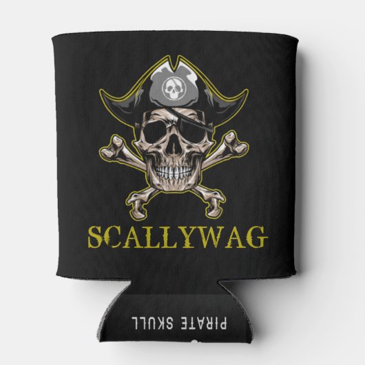 PIRATE CARRIBEAN SKULL Crossbones Scallywag Can Dosenkühler (Rückseite)