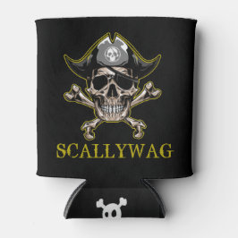 PIRATE CARRIBEAN SKULL Crossbones Scallywag Can Dosenkühler