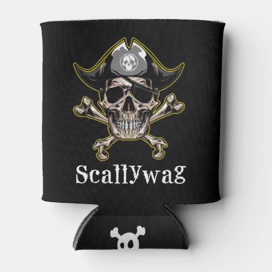 PIRATE CARRIBEAN SKULL Scallywag kann kühlen Dosenkühler (Vorderseite)