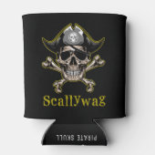 PIRATE CARRIBEAN SKULL Scallywag kann kühlen Dosenkühler (Rückseite)