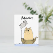 Pirate Cat Adventure Postkarte (Stehend Vorderseite)