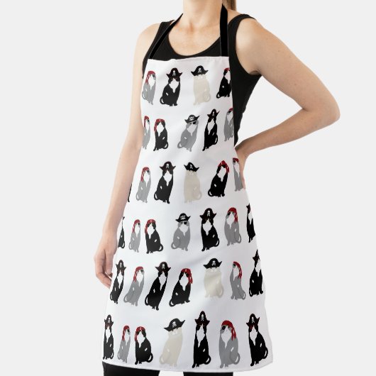 Pirate Cat Allover Print Schürze (InSitu)