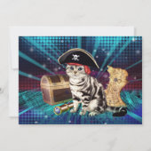 Pirate Cat Birthday Einladung (Rückseite)