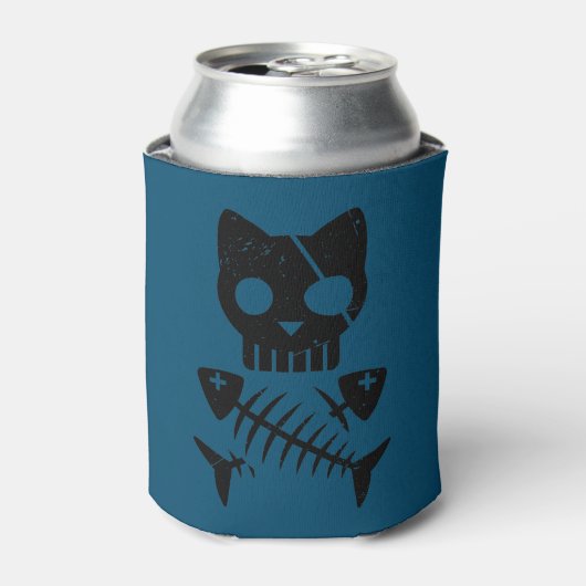 Pirate Cat Can Cooler Dosenkühler (Kanne Vorderseite)