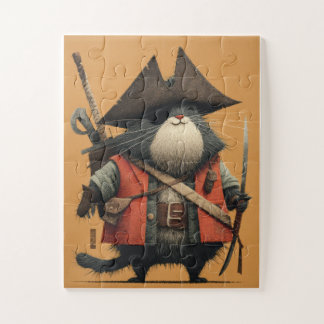 Pirate Cat Captain - Cartoon Puzzle