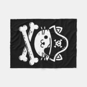 Pirate Cat Crossbones Cat Lover Cats Kitten Eigent Fleecedecke (Vorderseite (Horizontal))