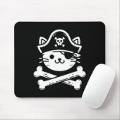 Pirate Cat Crossbones Cat Lover Cats Kitten Eigent Mousepad (Mit Mouse)
