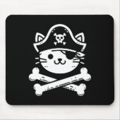 Pirate Cat Crossbones Cat Lover Cats Kitten Eigent Mousepad (Vorne)
