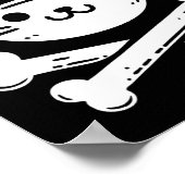 Pirate Cat Crossbones Cat Lover Cats Kitten Eigent Poster (Ecke)