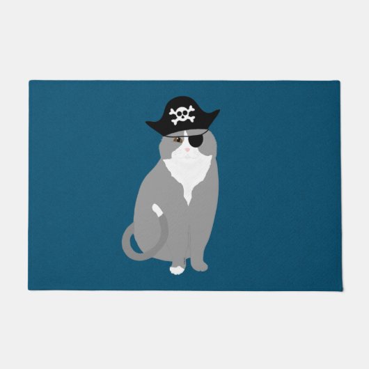 Pirate Cat Doormat Fußmatte (Vorderseite)