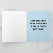 PIRATE CAT GEBURTSTAG Grußkarten Karte (Innenseite)