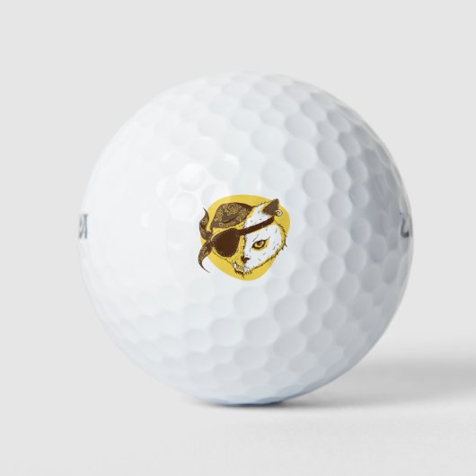 Pirate Cat Golfball (Vorderseite)