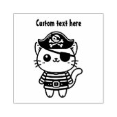 Pirate Cat Gummistempel (Prägung)