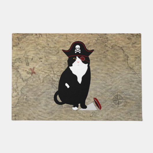 Pirate Cat Large Doormat Fußmatte (Vorderseite)