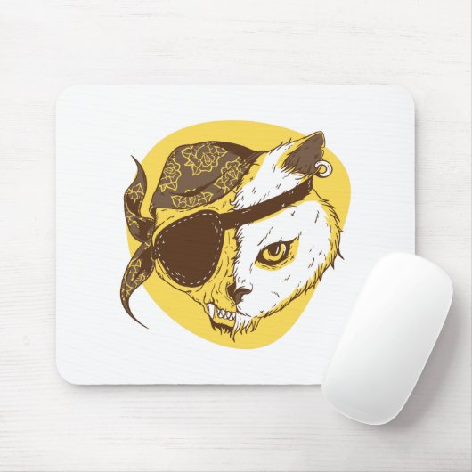 Pirate Cat Mousepad (Mit Mouse)