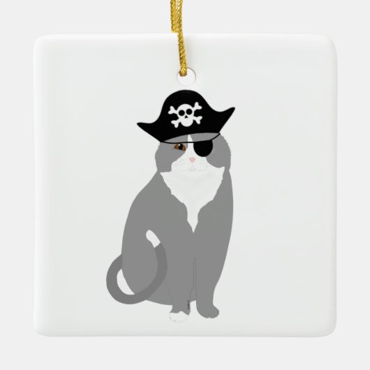 Pirate Cat Ornament (Vorderseite)