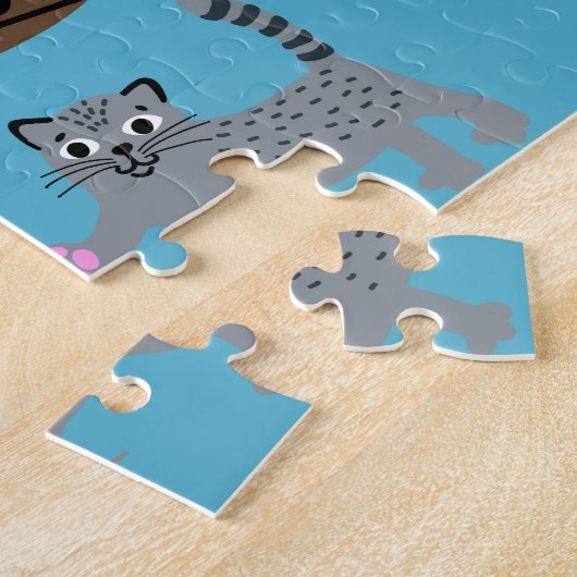 Pirate Cat Pattern für Jungen und Mädchen Puzzle (Seite)