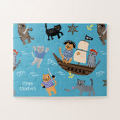 Pirate Cat Pattern für Jungen und Mädchen Puzzle (Horizontal)