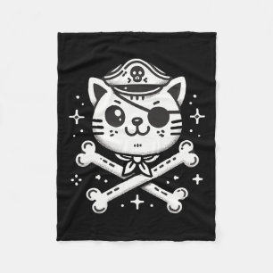 Pirate Cat Pirate Crew Geburtstagsparty Matching Fleecedecke