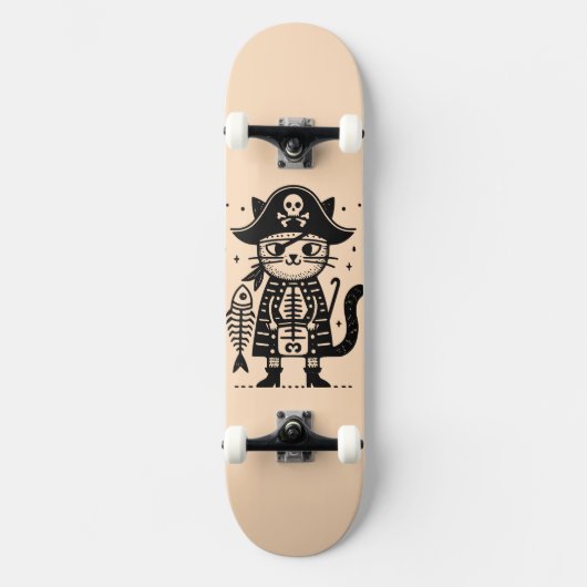 Pirate Cat Skateboard (Vorderseite)