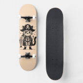 Pirate Cat Skateboard (Vorderseite)