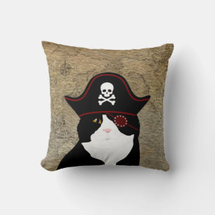 Pirate Cat Throw Kissen