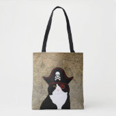 Pirate Cat Tote Bag Tasche (Vorderseite)