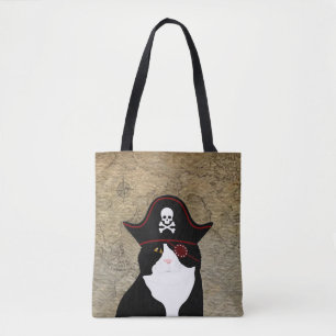 Pirate Cat Tote Bag Tasche