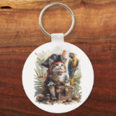 Pirate Cat Treasure Schlüsselanhänger (Vorderseite)