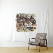 Pirate Cat Treasure Wandteppich (Beispiel (Horizontal))