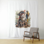 Pirate Cat Treasure Wandteppich (Beispiel)