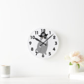 Pirate Cat Wall Clock Runde Wanduhr (Zuhause)
