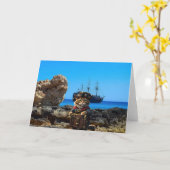 Pirate Cats. Card Karte (Gelbe Blume)