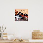 PIRATE CATS , Reden wie ein Piratentag Grillen Par Poster (Küche)