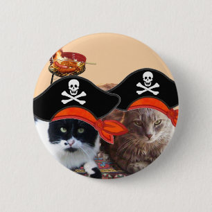 PIRATE CATS, sprechen wie ein Piratentag Button
