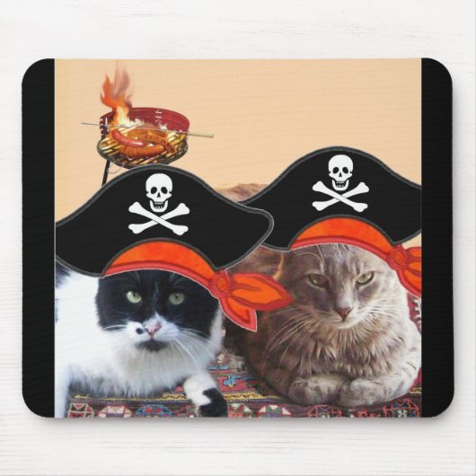 PIRATE CATS, sprechen wie ein Piratentag Mousepad (Vorne)