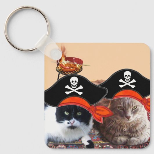 PIRATE CATS, sprechen wie ein Piratentag Schlüsselanhänger (Vorderseite)