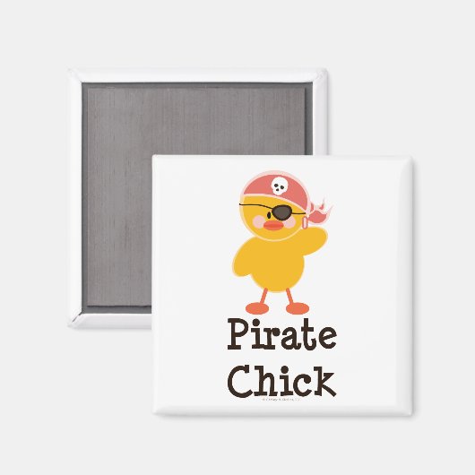 Pirate Chick Magnet (Vorderseite/Rückseite)