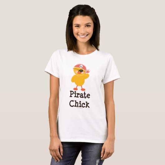 Pirate Chick Ringer T-Shirt (Vorne ganz)